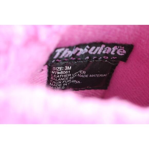 New Totes Snow Boots Kids Sz 3M Girl Gray Pink Thinsulate Faux Fur Lined - Picture 11 of 11